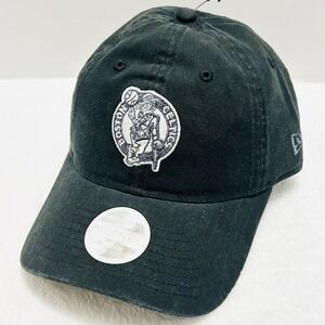 New Era Boston Celtics Women's Logo Glitz 9TWENTY Hat Cap Adjustable Black‎ NBA